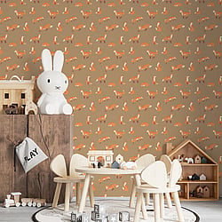 Galerie Wallcoverings Product Code 26842 - Great Kids Wallpaper Collection -  Friendly Foxes Design