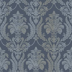 Galerie Wallcoverings Product Code 28809 - Italian Style Wallpaper Collection - Blue Colours - DAMASCO THEMA Design