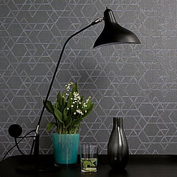 Galerie Wallcoverings Product Code 30822 - Montego Wallpaper Collection - Grey Purple Colours - Textured Geometric Design