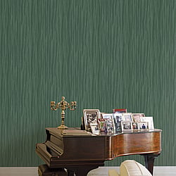 Galerie Wallcoverings Product Code 42565 - Italian Textures 2 Wallpaper Collection - Dark Green Colours - Pleated Texture Design