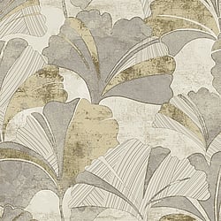 Galerie Wallcoverings Product Code 49321 - Stratum Wallpaper Collection - grey gold cream Colours - Ginko Design