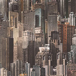 Galerie Wallcoverings Product Code 51192407 - Metropolitan Wallpaper Collection - Orange Colours - City Scape Design