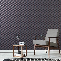 Galerie Wallcoverings Product Code 51211 - Universe Wallpaper Collection - Blue Black Bronze Colours - Venus Ocean blue Design