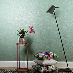 Galerie Wallcoverings Product Code 59111 - Merino Wallpaper Collection - Green Blue Silver Colours - Horizontal Motif Design