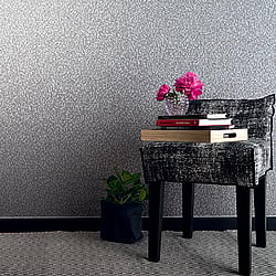 Galerie Wallcoverings Product Code 59348 - The Textures Book Wallpaper Collection - Black Grey Silver Colours - Metallic Mini Mosaic Design