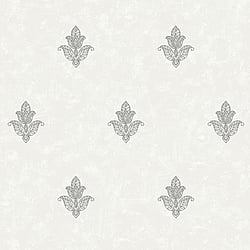 Galerie Wallcoverings Product Code 7012 - Emporium Wallpaper Collection - Cream Silver Colours - Mehndi Motif Design