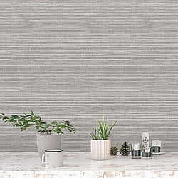 Galerie Wallcoverings Product Code 7363 - Evergreen Wallpaper Collection - Medium Grey Colours - Grasscloth Design