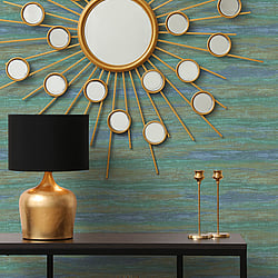 Galerie Wallcoverings Product Code 91917 - Vault Wallpaper Collection - Green Colours - Grasscloth Design