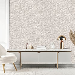 Galerie Wallcoverings Product Code 95067 - Air Wallpaper Collection - Pearl Colours - A great choice for adding texture and interest to a room. This wallpaper style is made to mimic a dense wall of uniform leaves, creating a three-dimensional look which lets the beautiful linework and tonal differences shine through. A stylish way to update any of the rooms in your home. Design