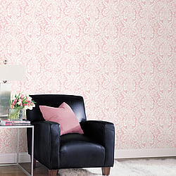 Galerie Wallcoverings Product Code AF37711 - Abby Rose 4 Wallpaper Collection - Pink Colours - Valentine Damask Design