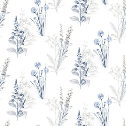 Galerie Wallcoverings Product Code AF37716 - Abby Rose 4 Wallpaper Collection - Blue Navy Grey Colours - Flora Design