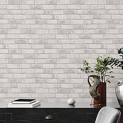 Galerie Wallcoverings Product Code BB51110 - The Bricks And More Wallpaper Collection - Cream White Colours - Weathered Walls Motif Design