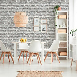 Galerie Wallcoverings Product Code BB51124 - The Bricks And More Wallpaper Collection - Multi-Colour Grey Colours - Stone Symphony Motif Design