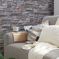 Galerie Wallcoverings Product Code BB51132 - The Bricks And More Wallpaper Collection - Beige Cream Grey Colours - Sandstone Splendour Motif Design