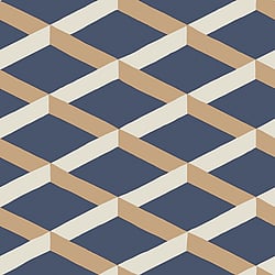 Galerie Wallcoverings Product Code DA23252 - Luxe Wallpaper Collection - Blue Yellow Colours - Shadow Trellis Design