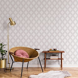 Galerie Wallcoverings Product Code DA23260 - Luxe Wallpaper Collection - White Colours - Luxe Trellis Design