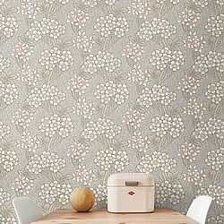 Galerie Wallcoverings Product Code ET12016 - Arts And Crafts Wallpaper Collection - Pale Blue Beige White Colours - Floral Vine Design