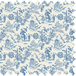 Galerie Wallpaper Product code: FC62812F - French Country Wallpaper Collection - China Blue Colours -  Chinois Linen Design