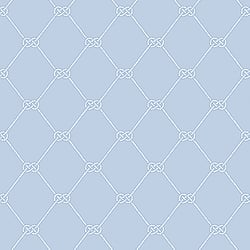 Galerie Wallcoverings Product Code G23348 - Deauville 2 Wallpaper Collection - Sky Blue White Colours - Nautical Rope Design