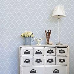 Galerie Wallcoverings Product Code G45051 - Vintage Roses Wallpaper Collection - Blue White Colours - Laurel Trellis Design