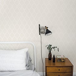 Galerie Wallcoverings Product Code G45053 - Vintage Roses Wallpaper Collection - Cream White Colours - Laurel Trellis Design