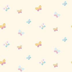 Galerie Wallcoverings Product Code G56007 - Just 4 Kids Wallpaper Collection - Yellow Pink Blue Orange Colours - Butterflies Design