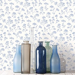 Galerie Wallcoverings Product Code G67871 - Miniatures 2 Wallpaper Collection - Blue White Colours - Cow Parsley Design