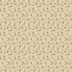 Galerie Wallcoverings Product Code G67934 - Miniatures 2 Wallpaper Collection - Red Cream Green Colours - Small Rose Trail Design