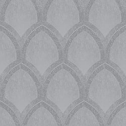 Galerie Wallcoverings Product Code G68086 - Special FX 2 Wallpaper Collection - Silver , White, Grey Colours - Nouveau Scallop Design