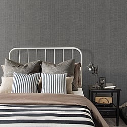 Galerie Wallcoverings Product Code G78321 - Bazaar Wallpaper Collection - Charcoal Colours - Moss Stripe Design