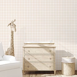 Galerie Wallcoverings Product Code G78393 - Tiny Tots 2 Wallpaper Collection - Beige Colours - Plaid Design