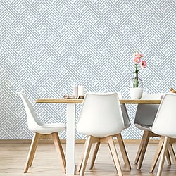 Galerie Wallcoverings Product Code GX37607 - Geometrix Wallpaper Collection - Blue Light Blue Colours - Geo Rectangular Design