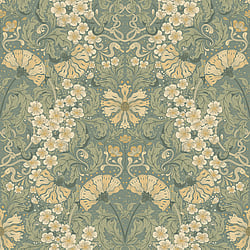 Galerie Wallcoverings Product Code S83113 - Sommarang Wallpaper Collection - Green Colours - Swedish Floral Design