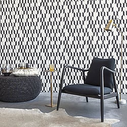 Galerie Wallcoverings Product Code SK21113 - Skandinavia 2 Wallpaper Collection - Black White Colours - Monochrome Arrow Design