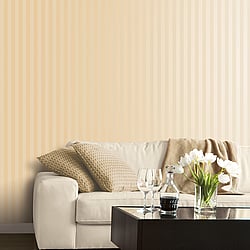 Galerie Wallcoverings Product Code SM30331 - Simply Stripes 3 Wallpaper Collection - Dark Cream Colours - Matte Shiny Stripe Design