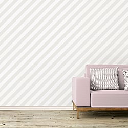 Galerie Wallcoverings Product Code ST36914 - Simply Stripes 3 Wallpaper Collection - Grey Colours - Diagonal Stripe Design