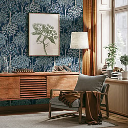 Galerie Wallcoverings Product Code TJ40302 - Mulberry Tree Wallpaper Collection - Blue Colours - Grove Design