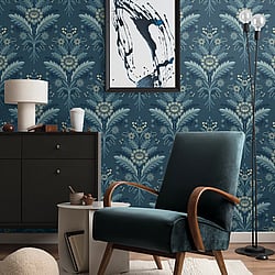 Galerie Wallcoverings Product Code TJ40612 - Mulberry Tree Wallpaper Collection - Blue Colours - Moorbank Design