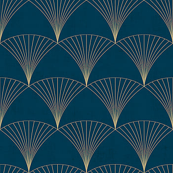 Galerie Wallcoverings Product Code 12000 - Design Wallpaper Collection - Navy Blue Gold Colours -  