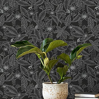 Galerie Wallcoverings Product Code 12705 - Ted Baker Fantasia Wallpaper Collection - Black Silver Colours -  