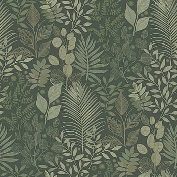 Galerie Wallcoverings Product Code 20103 - Ester Wallpaper Collection - Dark green Colours -  