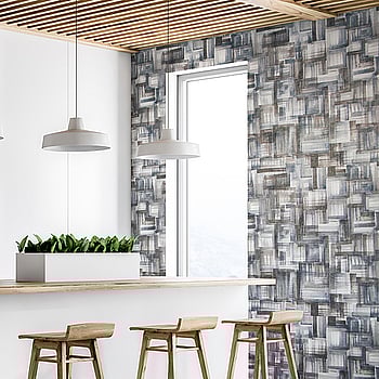 Galerie Wallcoverings Product Code 26801 - Crafted Wallpaper Collection - Blue White Brown Taupe Gold Grey Colours -  