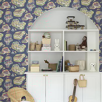 Galerie Wallcoverings Product Code 29010 - Resan Wallpaper Collection - Dark blue Colours -  