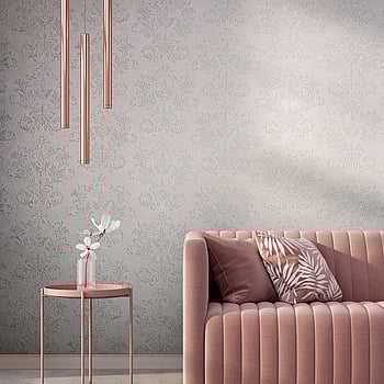 Galerie Wallcoverings Product Code 34013 - Hotel Wallpaper Collection - Rose, Grey Colours -  