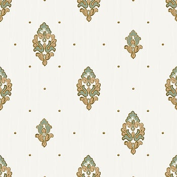 Galerie Wallcoverings Product Code 42515 - Opulence Wallpaper Collection - Green Gold Cream Colours -  
