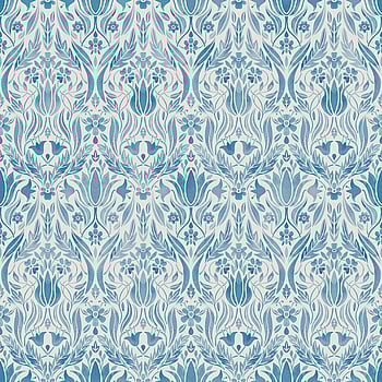 Galerie Wallcoverings Product Code 51019 - Blomstermala Wallpaper Collection - Blue White Colours -  