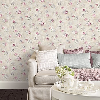 Galerie Wallcoverings Product Code AF37710 - Abby Rose 4 Wallpaper Collection - Plum Grey Blue Colours -  