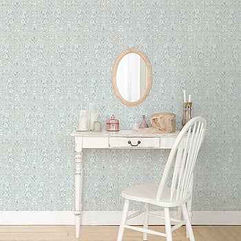 Galerie Wallcoverings Product Code AF37728 - Abby Rose 4 Wallpaper Collection - Turquoise Grey Colours -  