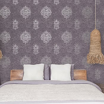 Galerie Wallcoverings Product Code CM2481 - Lustre Wallpaper Collection - Purple Lilac Colours -  
