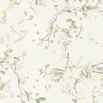 Galerie Wallcoverings Product Code ES31100 - Escape Wallpaper Collection - White, Cream, Green, Pink, Grey Colours -  